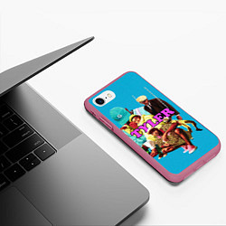 Чехол iPhone 7/8 матовый Tyler, The Creator Collage, цвет: 3D-малиновый — фото 2
