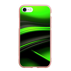 Чехол iPhone 7/8 матовый Black green textureпоп, цвет: 3D-светло-розовый