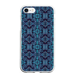 Чехол iPhone 7/8 матовый Сине-фиолетовый киберпанк, цвет: 3D-белый