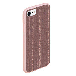 Чехол iPhone 7/8 матовый Мелкая мозаика бордо полосы, цвет: 3D-светло-розовый — фото 2
