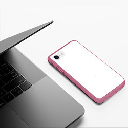 Чехол iPhone 7/8 матовый Сетка BMW, цвет: 3D-малиновый — фото 2