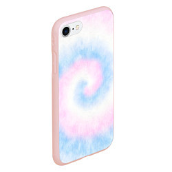 Чехол iPhone 7/8 матовый Тай дай пастель, цвет: 3D-светло-розовый — фото 2