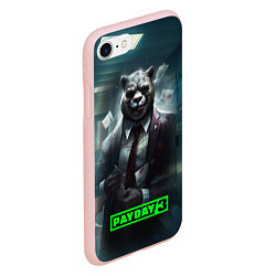 Чехол iPhone 7/8 матовый Payday 3 crazy bear, цвет: 3D-светло-розовый — фото 2