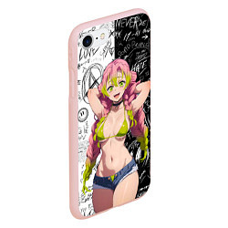 Чехол iPhone 7/8 матовый Мицури Канроджи - Demon slayer, цвет: 3D-светло-розовый — фото 2
