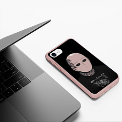 Чехол iPhone 7/8 матовый Saitama - Slipknot, цвет: 3D-светло-розовый — фото 2