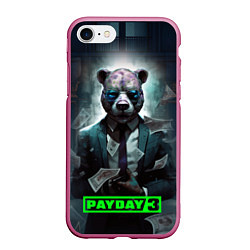 Чехол iPhone 7/8 матовый Payday 3 bear, цвет: 3D-малиновый