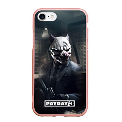 Чехол iPhone 7/8 матовый Payday3 bulldog, цвет: 3D-светло-розовый