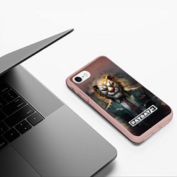 Чехол iPhone 7/8 матовый Payday 3 lion, цвет: 3D-светло-розовый — фото 2