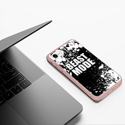 Чехол iPhone 7/8 матовый Бист мод - брызги, цвет: 3D-светло-розовый — фото 2