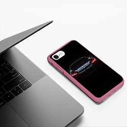 Чехол iPhone 7/8 матовый BMW - red eyes, цвет: 3D-малиновый — фото 2
