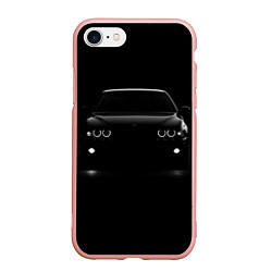 Чехол iPhone 7/8 матовый BMW in the dark, цвет: 3D-светло-розовый