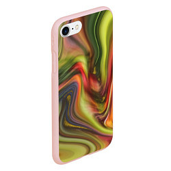 Чехол iPhone 7/8 матовый Abstraction waves, цвет: 3D-светло-розовый — фото 2