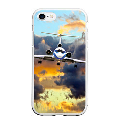 Чехол iPhone 7/8 матовый Ту-154 Суровый закат