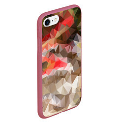 Чехол iPhone 7/8 матовый Pattern style, цвет: 3D-малиновый — фото 2