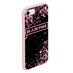 Чехол iPhone 7/8 матовый Блэкпинк - потертости, цвет: 3D-светло-розовый — фото 2