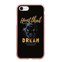 Чехол iPhone 7/8 матовый Let your wild side lead your way, цвет: 3D-светло-розовый