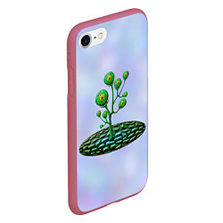 Чехол iPhone 7/8 матовый Инопланетная растительная жизнь, цвет: 3D-малиновый — фото 2
