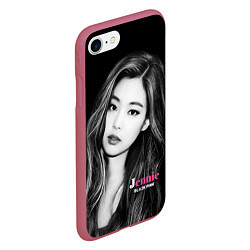 Чехол iPhone 7/8 матовый Jennie Kim Blackpink, цвет: 3D-малиновый — фото 2