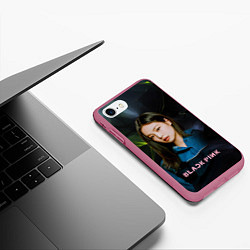 Чехол iPhone 7/8 матовый Blackpink shut down, цвет: 3D-малиновый — фото 2