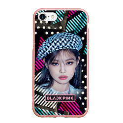 Чехол iPhone 7/8 матовый Jennie Blackpink, цвет: 3D-светло-розовый