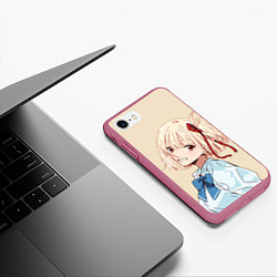 Чехол iPhone 7/8 матовый Chisato Nishikigi - Lycoris Recoil, цвет: 3D-малиновый — фото 2