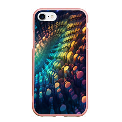 Чехол iPhone 7/8 матовый Радужные блики нейроарт, цвет: 3D-светло-розовый