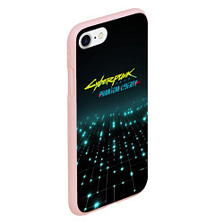 Чехол iPhone 7/8 матовый Cyberpunk logo neon, цвет: 3D-светло-розовый — фото 2