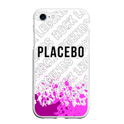 Чехол iPhone 7/8 матовый Placebo rock legends: символ сверху, цвет: 3D-белый