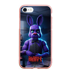 Чехол iPhone 7/8 матовый Five Nights at Freddys Bonnie, цвет: 3D-светло-розовый