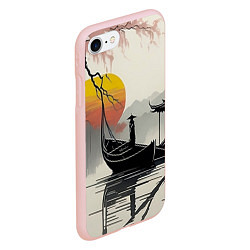 Чехол iPhone 7/8 матовый Красота Японии, цвет: 3D-светло-розовый — фото 2
