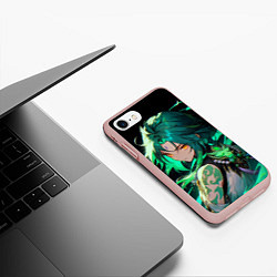 Чехол iPhone 7/8 матовый Адепт Сяо и внутренняя сила - Genhsin impact, цвет: 3D-светло-розовый — фото 2