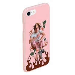 Чехол iPhone 7/8 матовый Тимоти в огне, цвет: 3D-светло-розовый — фото 2