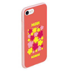 Чехол iPhone 7/8 матовый Мауи - Гавайи, цвет: 3D-светло-розовый — фото 2