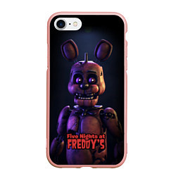 Чехол iPhone 7/8 матовый Five Nights at Freddys Bonnie, цвет: 3D-светло-розовый