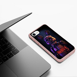 Чехол iPhone 7/8 матовый Five Nights at Freddys Bonnie, цвет: 3D-светло-розовый — фото 2