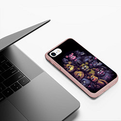 Чехол iPhone 7/8 матовый Five Nights at Freddys art, цвет: 3D-светло-розовый — фото 2