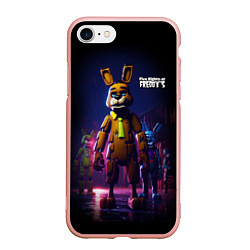 Чехол iPhone 7/8 матовый Five Nights at Freddys horror, цвет: 3D-светло-розовый