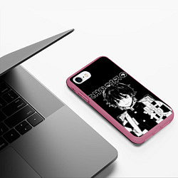 Чехол iPhone 7/8 матовый Танджиро Камадо милый мальчик, цвет: 3D-малиновый — фото 2
