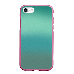 Чехол iPhone 7/8 матовый Бирюзовый фон градиент, цвет: 3D-малиновый