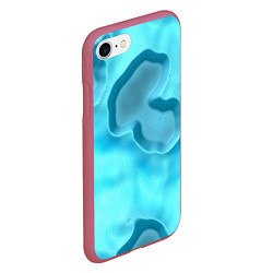 Чехол iPhone 7/8 матовый Мятые облака, цвет: 3D-малиновый — фото 2