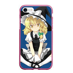 Чехол iPhone 7/8 матовый Touhou Project Мариса Кирисаме, цвет: 3D-малиновый