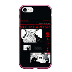 Чехол iPhone 7/8 матовый Экспозиция - Моя геройская академия, цвет: 3D-малиновый