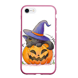 Чехол iPhone 7/8 матовый ХэллоуиН для праздника, цвет: 3D-малиновый