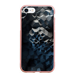 Чехол iPhone 7/8 матовый Каменная текстура, цвет: 3D-светло-розовый