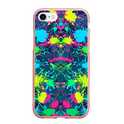 Чехол iPhone 7/8 матовый Colorful blots - expressionism - vogue, цвет: 3D-светло-розовый