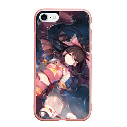 Чехол iPhone 7/8 матовый Touhou Project Рейму Hakurei, цвет: 3D-светло-розовый