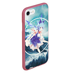 Чехол iPhone 7/8 матовый Touhou Project Чирно, цвет: 3D-малиновый — фото 2