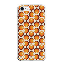 Чехол iPhone 7/8 матовый Ретро паттерн, цвет: 3D-белый