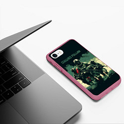 Чехол iPhone 7/8 матовый Армия России штурм, цвет: 3D-малиновый — фото 2