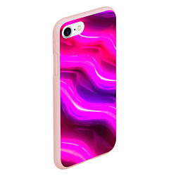 Чехол iPhone 7/8 матовый Розовая объемная абстракция, цвет: 3D-светло-розовый — фото 2